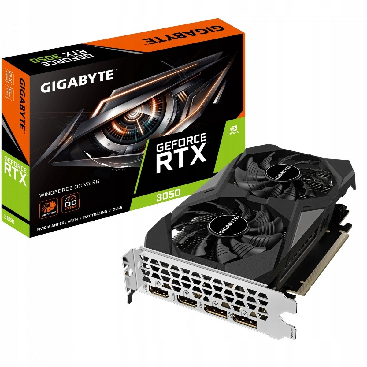 Grafická karta Gigabyte RTX 3050 WINDFORCE OC V2 6GB GDDR6 96bit 6GB